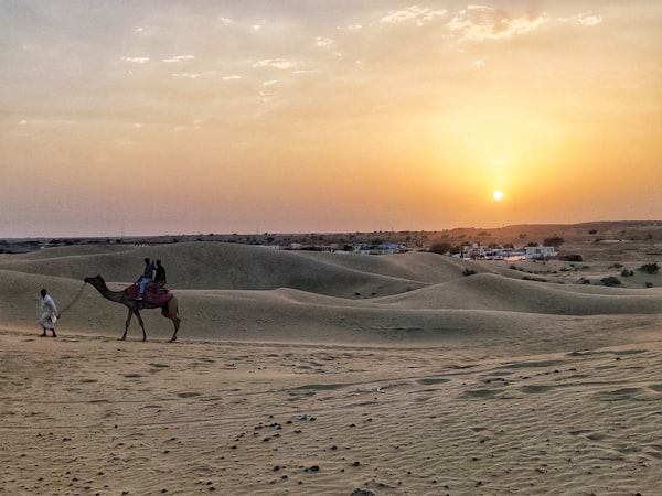 Jaisalmer Camel Safari — Thar Desert Dunes, Rajasthan